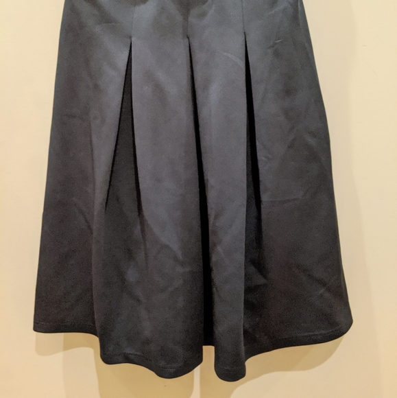 Satin Fit and Flare Little Black Dress - Picture 5 of 9